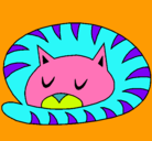 Dibujo Gato durmiendo pintado por dioskary