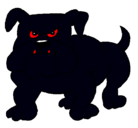 Dibujo Perro Bulldog pintado por magu