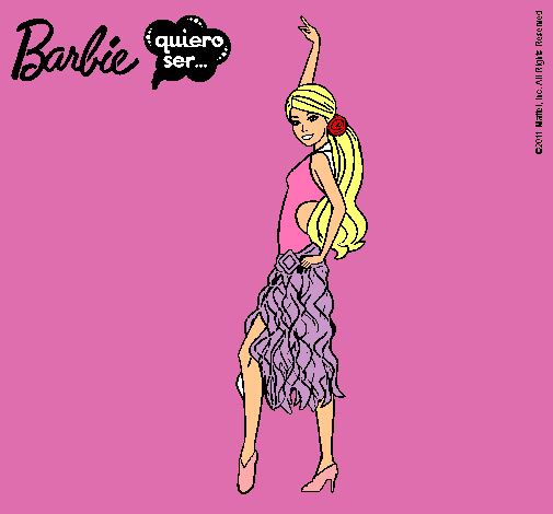 Dibujo Barbie flamenca pintado por Andrea_isawa
