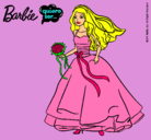 Dibujo Barbie vestida de novia pintado por iratze