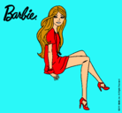 Dibujo Barbie sentada pintado por mluz