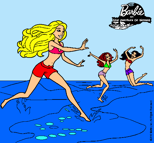 Dibujo Barbie de regreso a la playa pintado por tania11