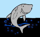 Dibujo Tiburón pintado por maryyyy