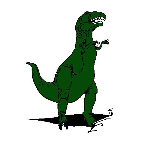 Dibujo Trex pintado por francovecc