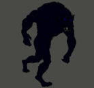 Dibujo Hombre lobo pintado por gena6