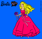 Dibujo Barbie vestida de novia pintado por barbie02