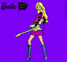 Dibujo Barbie la rockera pintado por luciah