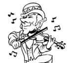 Dibujo Duende tocando el violín pintado por cbcc