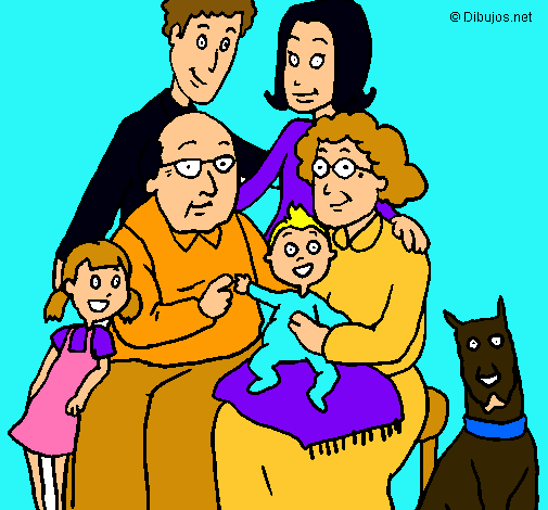 Dibujo Familia pintado por soffi04