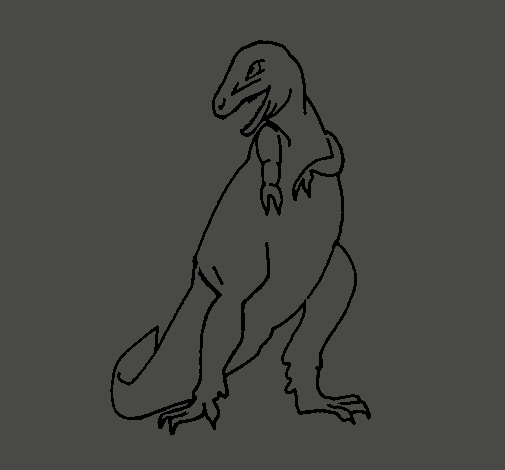 Dibujo Tiranosaurios rex pintado por luly1