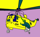 Dibujo Helicóptero al rescate pintado por SAMO