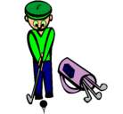 Dibujo Jugador de golf II pintado por golf