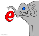 Dibujo Elefante pintado por becky