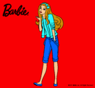 Dibujo Barbie con look casual pintado por mluz