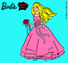 Dibujo Barbie vestida de novia pintado por novia22