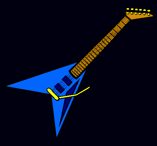 Dibujo Guitarra eléctrica II pintado por lulitaaa