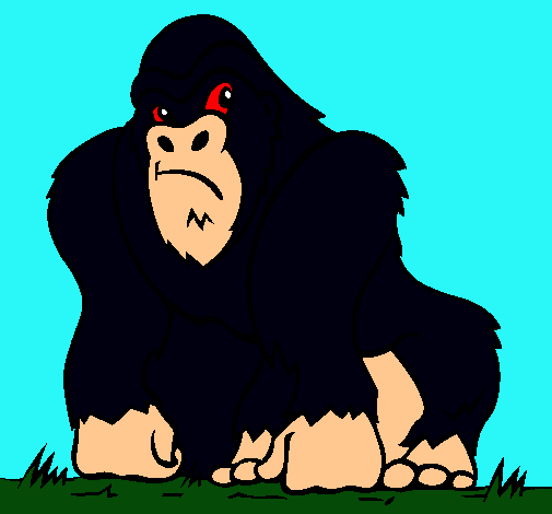Dibujo Gorila pintado por sebasvilla