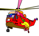 Dibujo Helicóptero al rescate pintado por pele