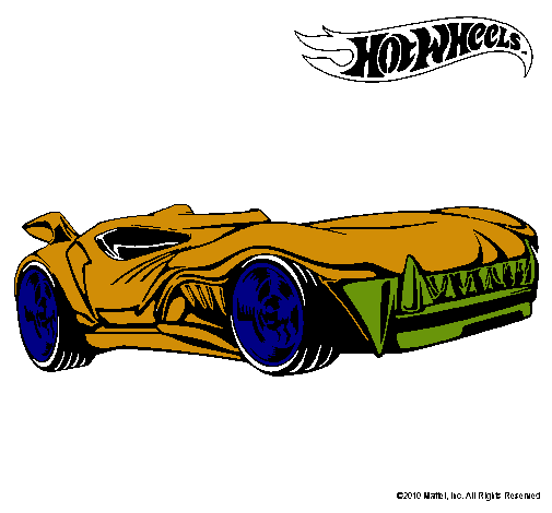 Dibujo Hot Wheels 3 pintado por Saules