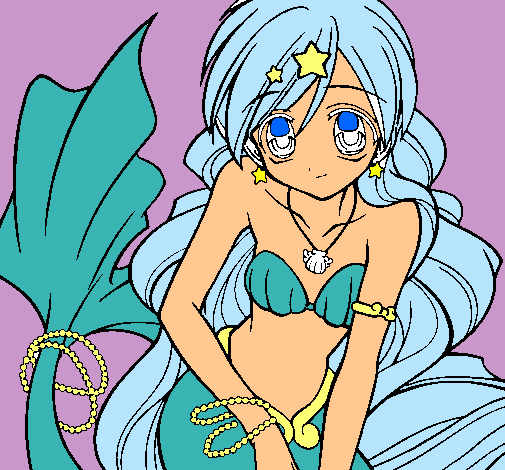 Dibujo Sirena pintado por ESTY