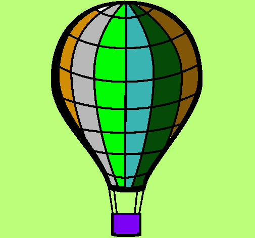 Dibujo Globo aerostático pintado por Saules