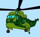 Dibujo Helicóptero al rescate pintado por  carbonero