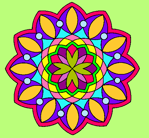 Dibujo Mandala 3 pintado por angeles