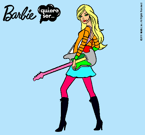 Dibujo Barbie la rockera pintado por ladygatita