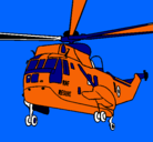 Dibujo Helicóptero al rescate pintado por debieee