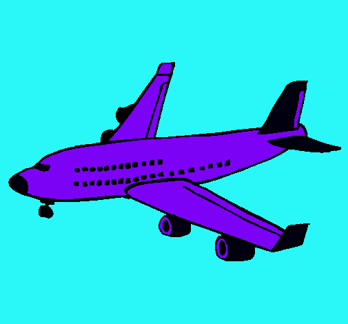 Dibujo Avión de pasajeros pintado por memo20