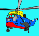 Dibujo Helicóptero al rescate pintado por gtyftfcf