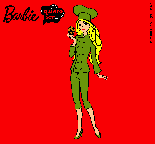 Dibujo Barbie de chef pintado por amalia