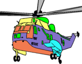 Dibujo Helicóptero al rescate pintado por orol
