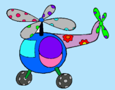 Dibujo Helicóptero adornado pintado por lacio