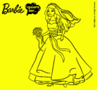 Dibujo Barbie vestida de novia pintado por aaaaaaaaaaaa