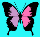 Dibujo Mariposa con alas negras pintado por currichipand