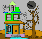 Dibujo Casa fantansma pintado por color