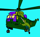 Dibujo Helicóptero al rescate pintado por aryton