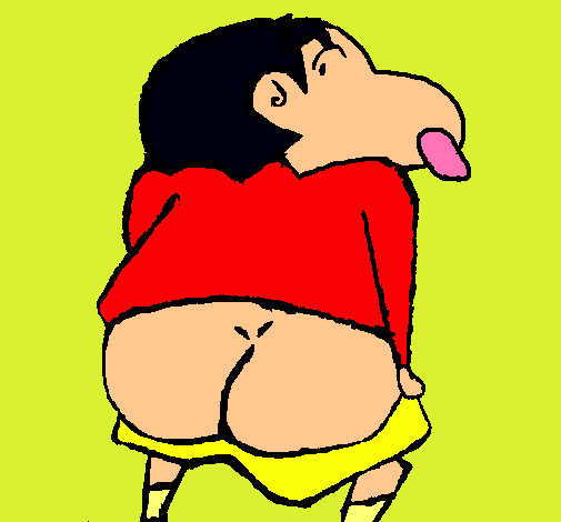 Dibujo Shin Chan pintado por Loren