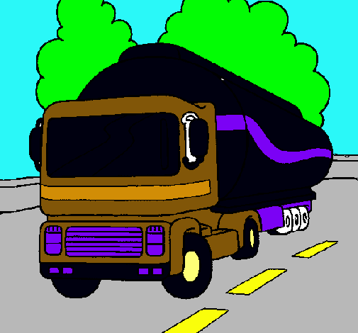 Dibujo Camión cisterna pintado por memo20