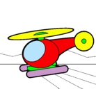 Dibujo Helicóptero pequeño pintado por patos