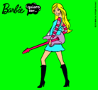 Dibujo Barbie la rockera pintado por edmar