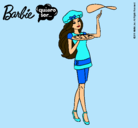 Dibujo Barbie cocinera pintado por patete
