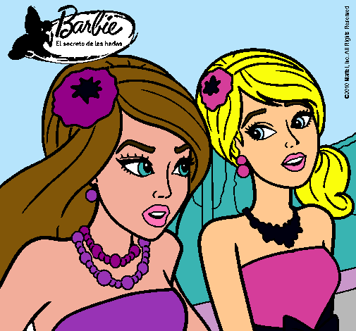 Dibujo Barbie y su amiga pintado por Belkis15