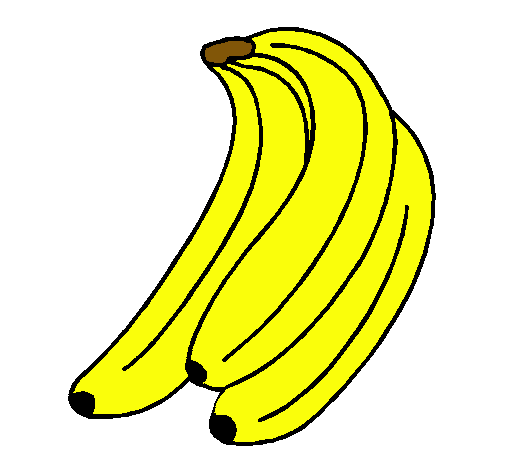 Dibujo Plátanos pintado por carlita03