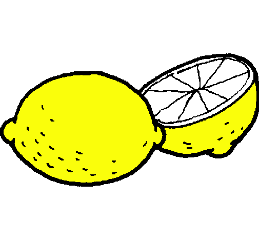 Dibujo limón pintado por lucianaper