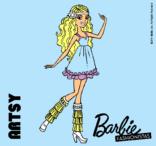 Dibujo Barbie Fashionista 1 pintado por ESTY
