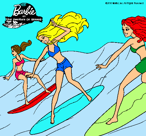 Dibujo Barbie de nuevo con sus amigas pintado por adhy01