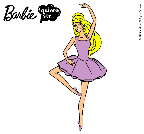 Dibujo Barbie bailarina de ballet pintado por albuchi