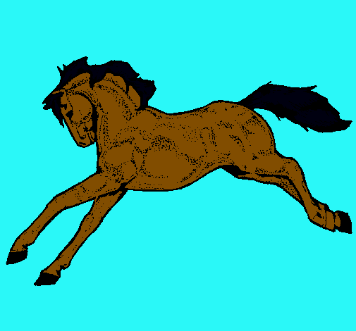 Dibujo Caballo corriendo pintado por ESTY